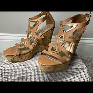 Montego Bay Club Beach Wedges with Gold Accents